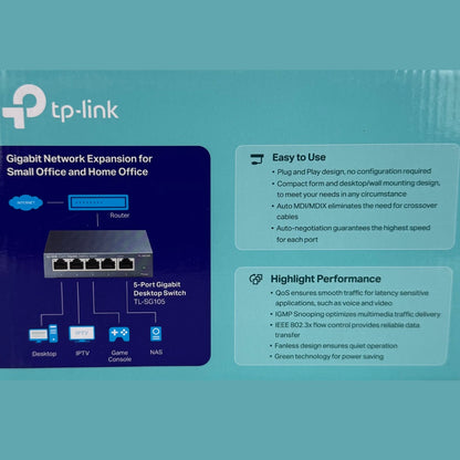 TP-Link TL-SG105 | 5-Port Gigabit Desktop Switch