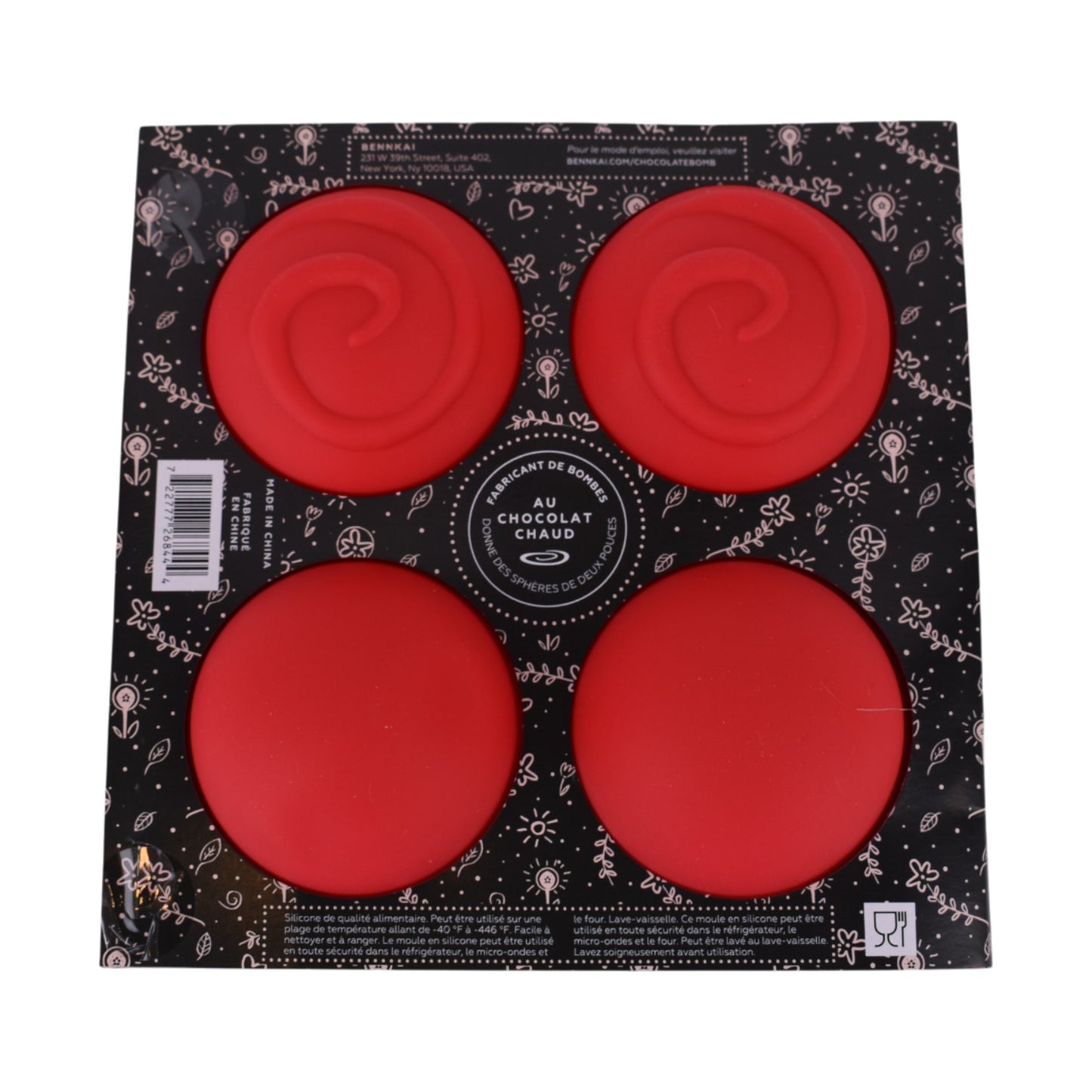 Hot Cocoa Bomb Silicone Mold – 4 Cavity Sphere Mold