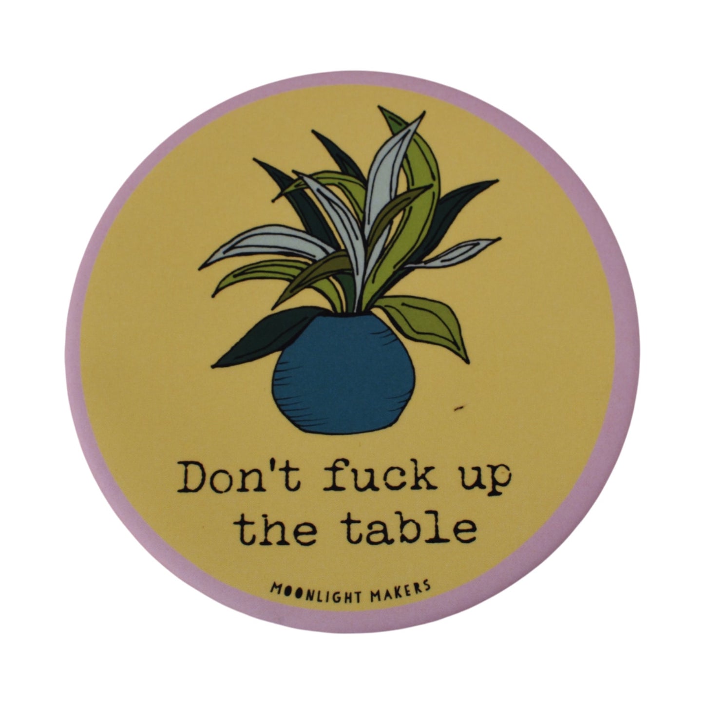 Moonlight Makers Funny Natural Cork Coasters – Set of 4