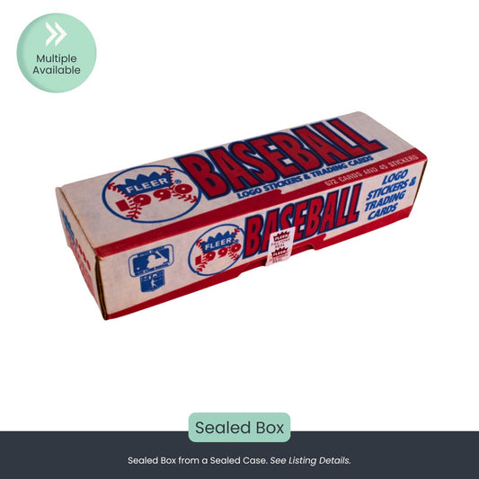 1990 Fleer Baseball Factory Sealed Set – Logo Stickers & Trading Cards