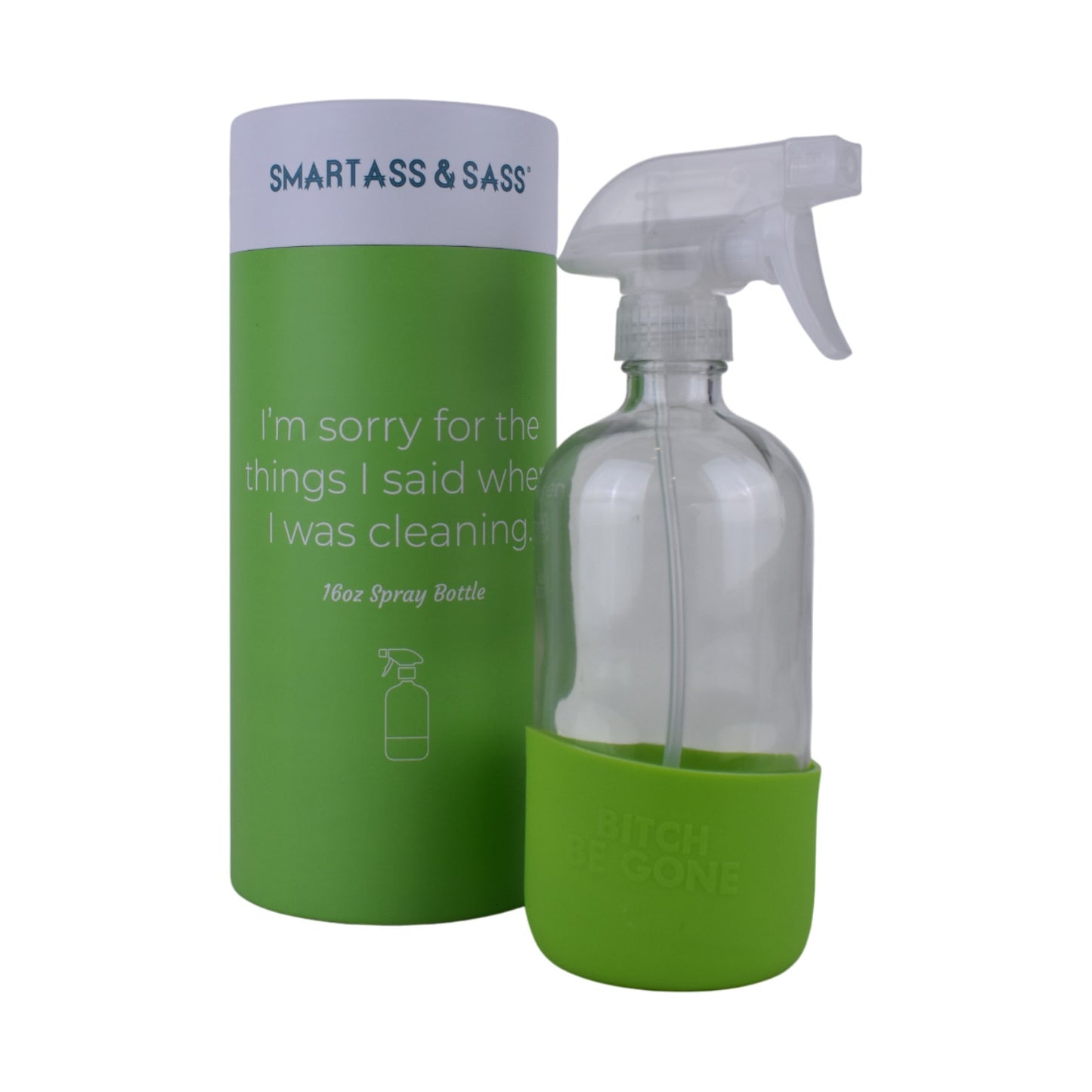 B*tch Be Gone – Funny Refillable Glass Spray Bottle (16 oz)