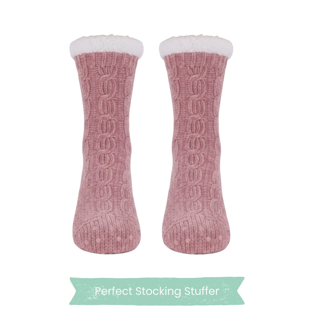 Charter Club Holiday Slipper Socks – Pink (L/XL)