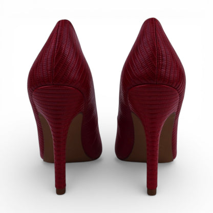 Charles by Charles David Maxx Red Lizard Print Pointed Toe Stiletto Pump | Size 7