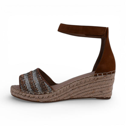 Rockport Marah Tan Espadrille Wedge Sandals | Size 7.5