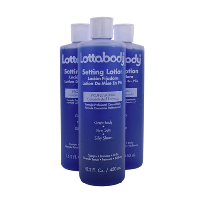 Lottabody Setting Lotion 15.2 oz (3 Pack) Professional Concentrated Formula