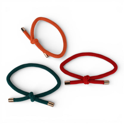 Hair Tie Bracelet Set – “Hair Up. Sunnies On. World Off.” (3 Pack)