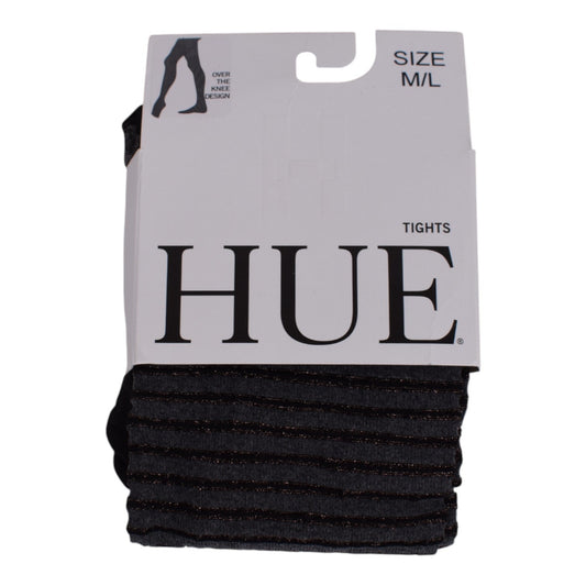 HUE Shimmer Accent Tights – Size M/L (Black)