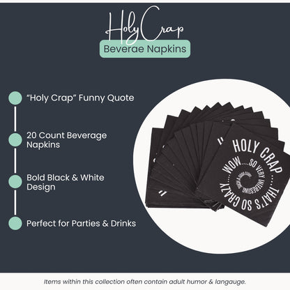 Holy Crap – Funny Beverage Napkins (20 Count)
