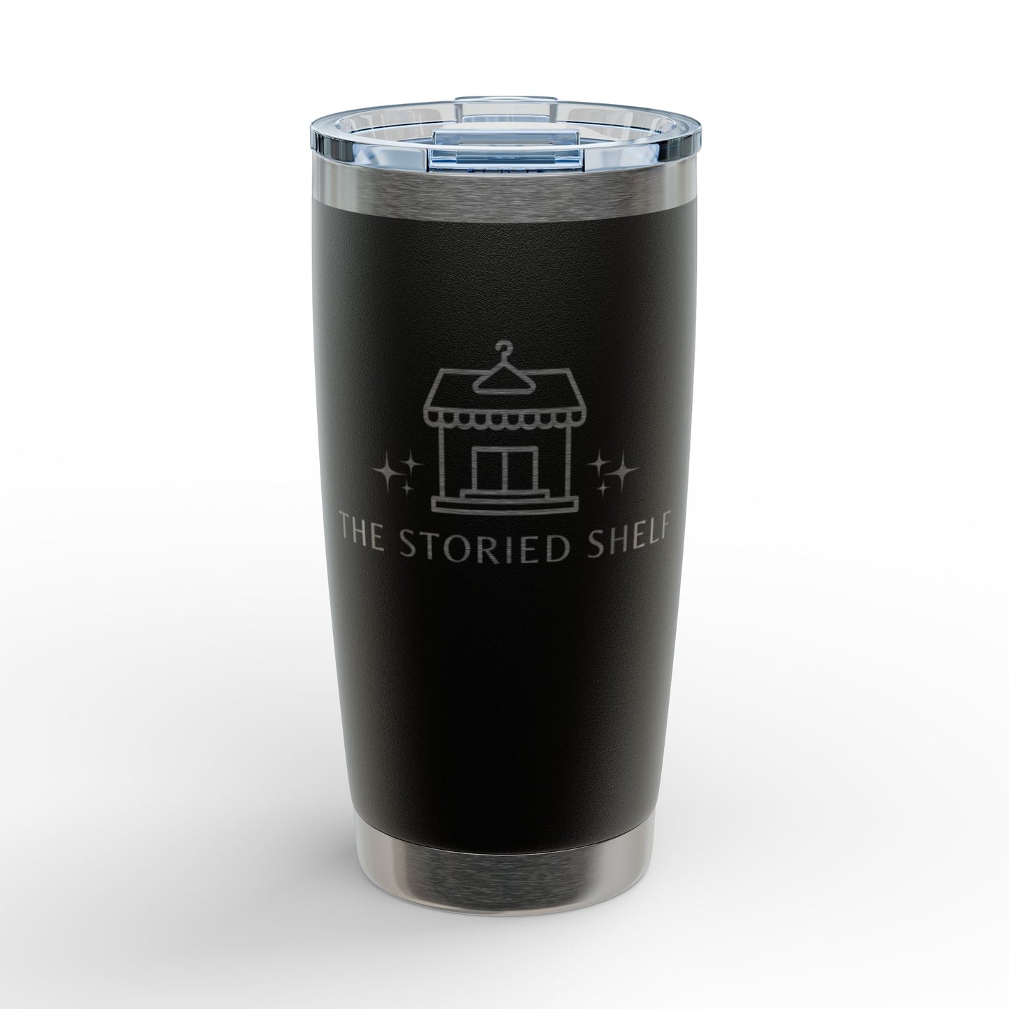 The Storied Shelf Engraved 20oz Stainless Travel Cup