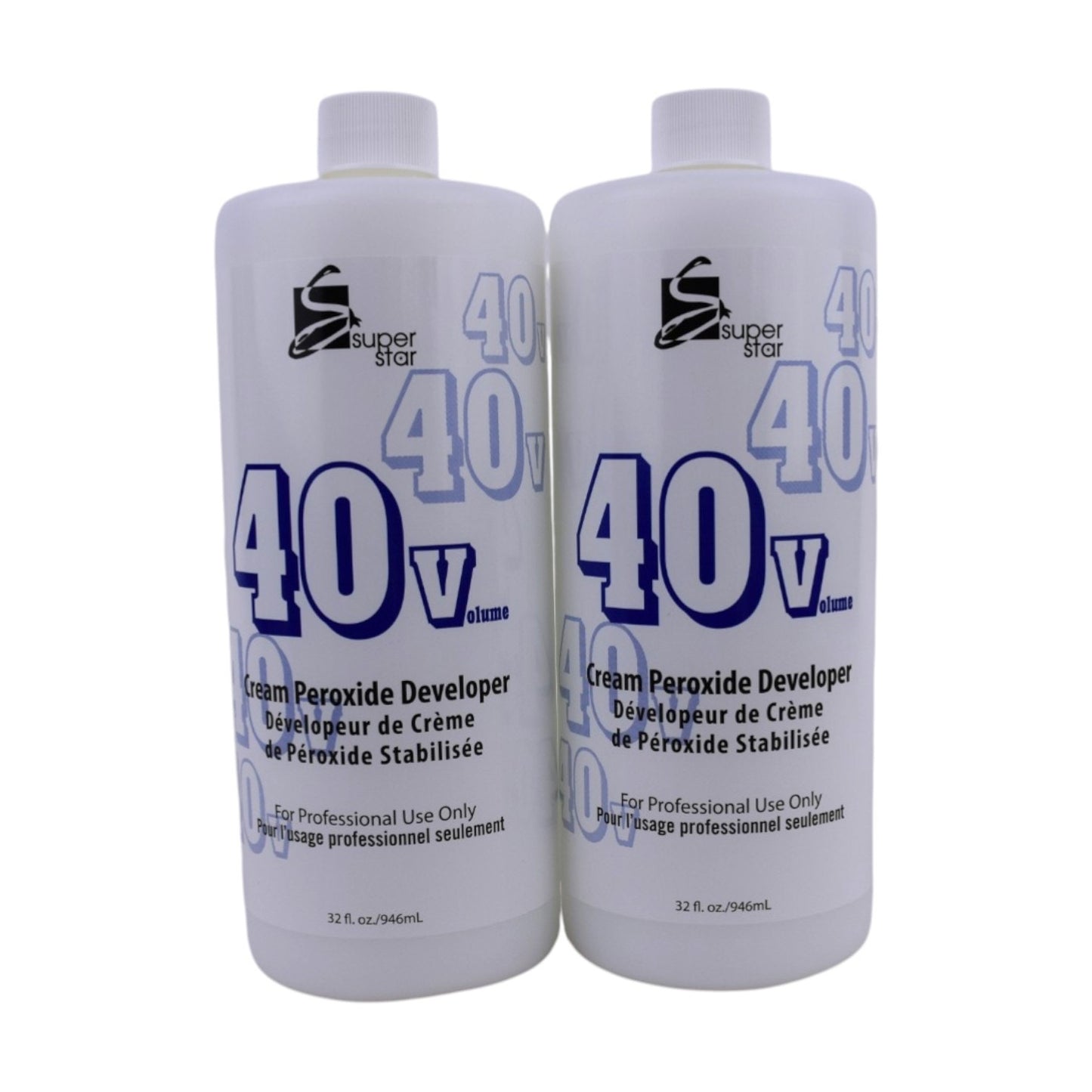Super Star 40 Volume Cream Developer 32 oz (2 Pack) Hair Peroxide Oxidant