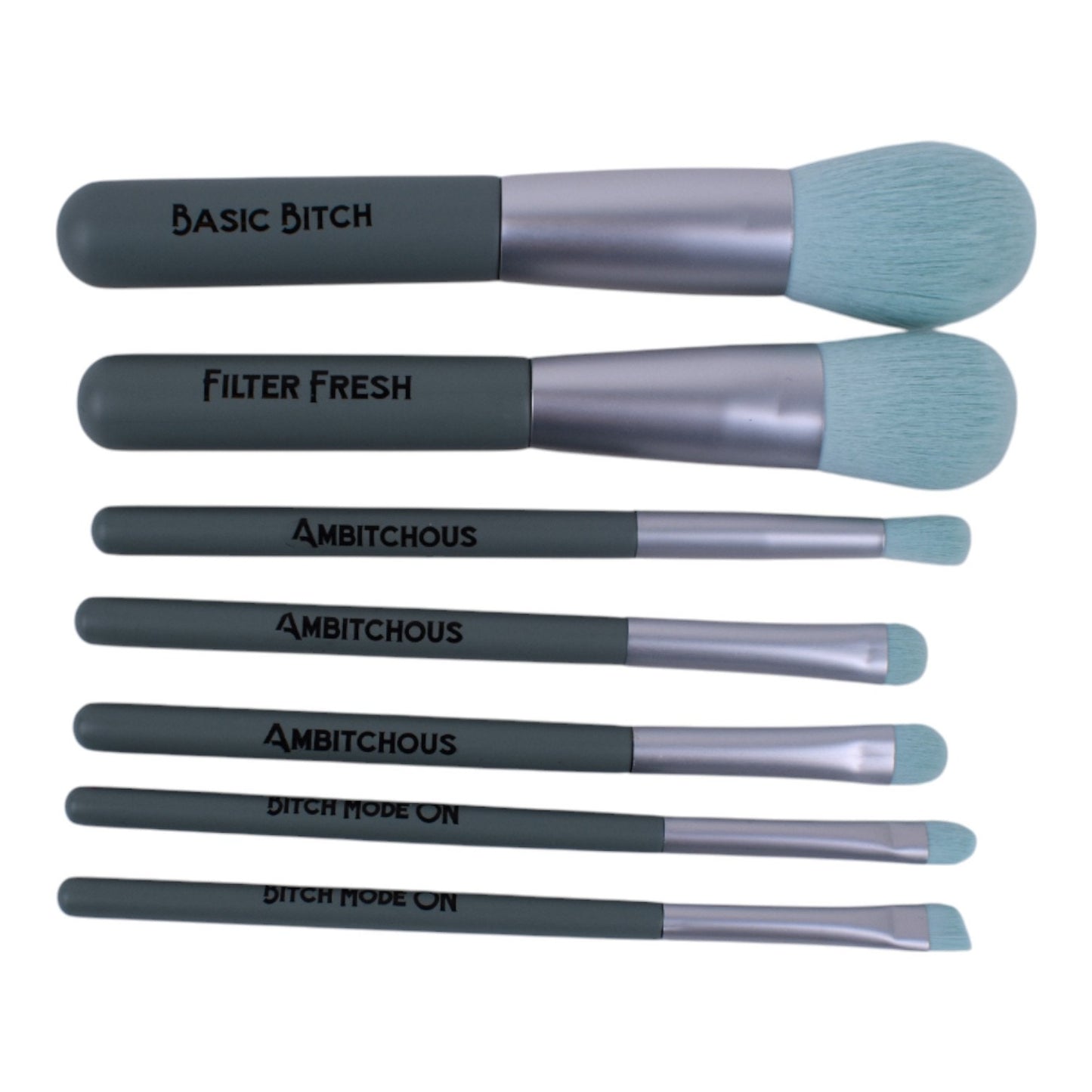 Bold Statement Makeup Brush Set with Travel Pouch (7-Piece Set)