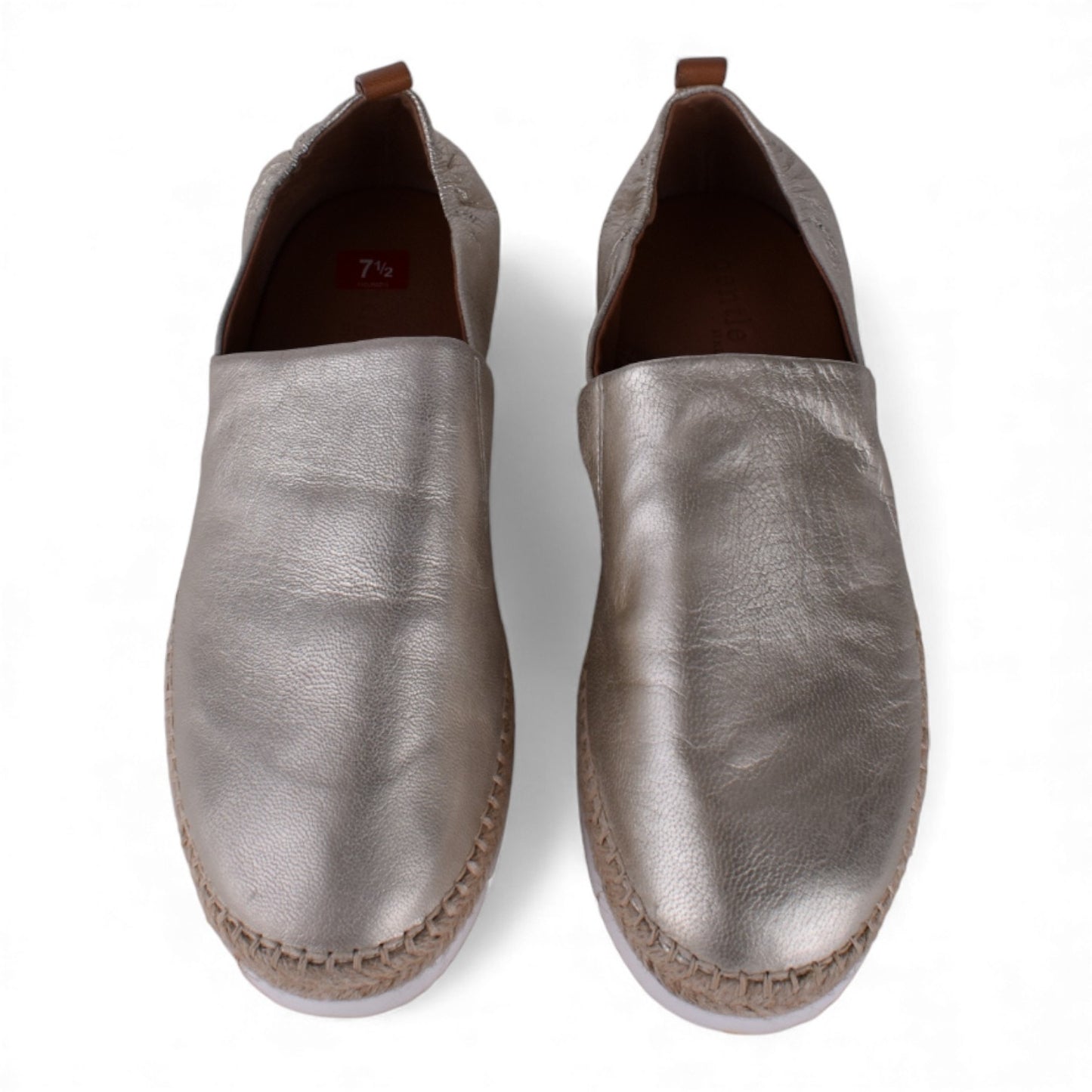 Gentle Souls by Kenneth Cole Metallic Leather Sporty Slip-On Sneakers – Women’s 7.5