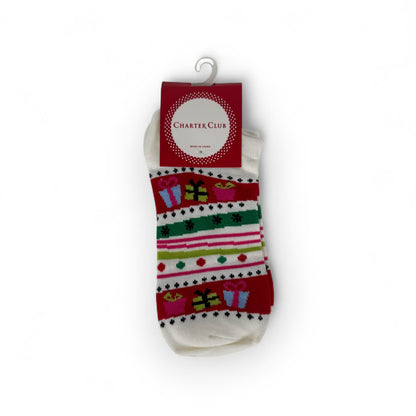 Women's Low Cut Holiday Socks - Presents