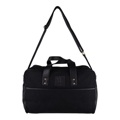 Jordan Brand x Cole Haan Black Canvas & Leather Weekender Duffel Bag