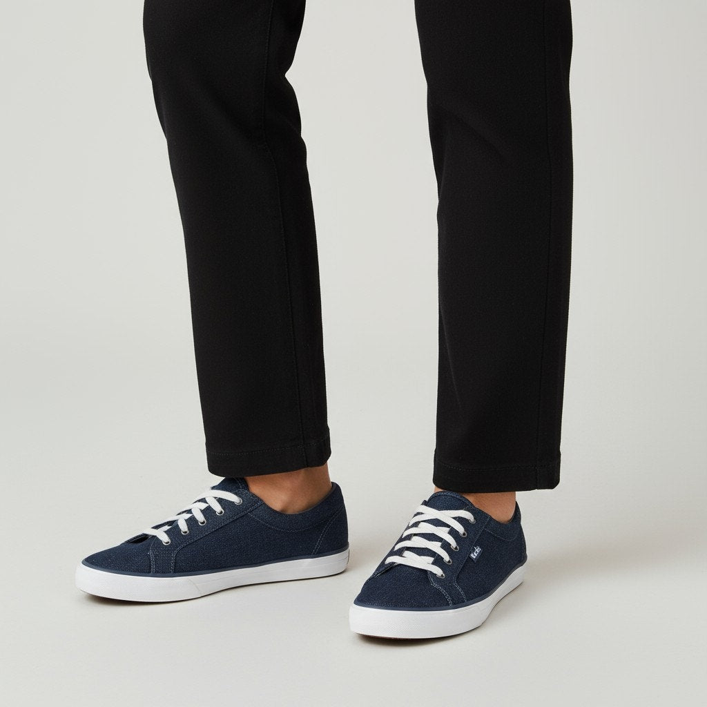 Keds Maven Brush Woven Sneakers – Navy Blue