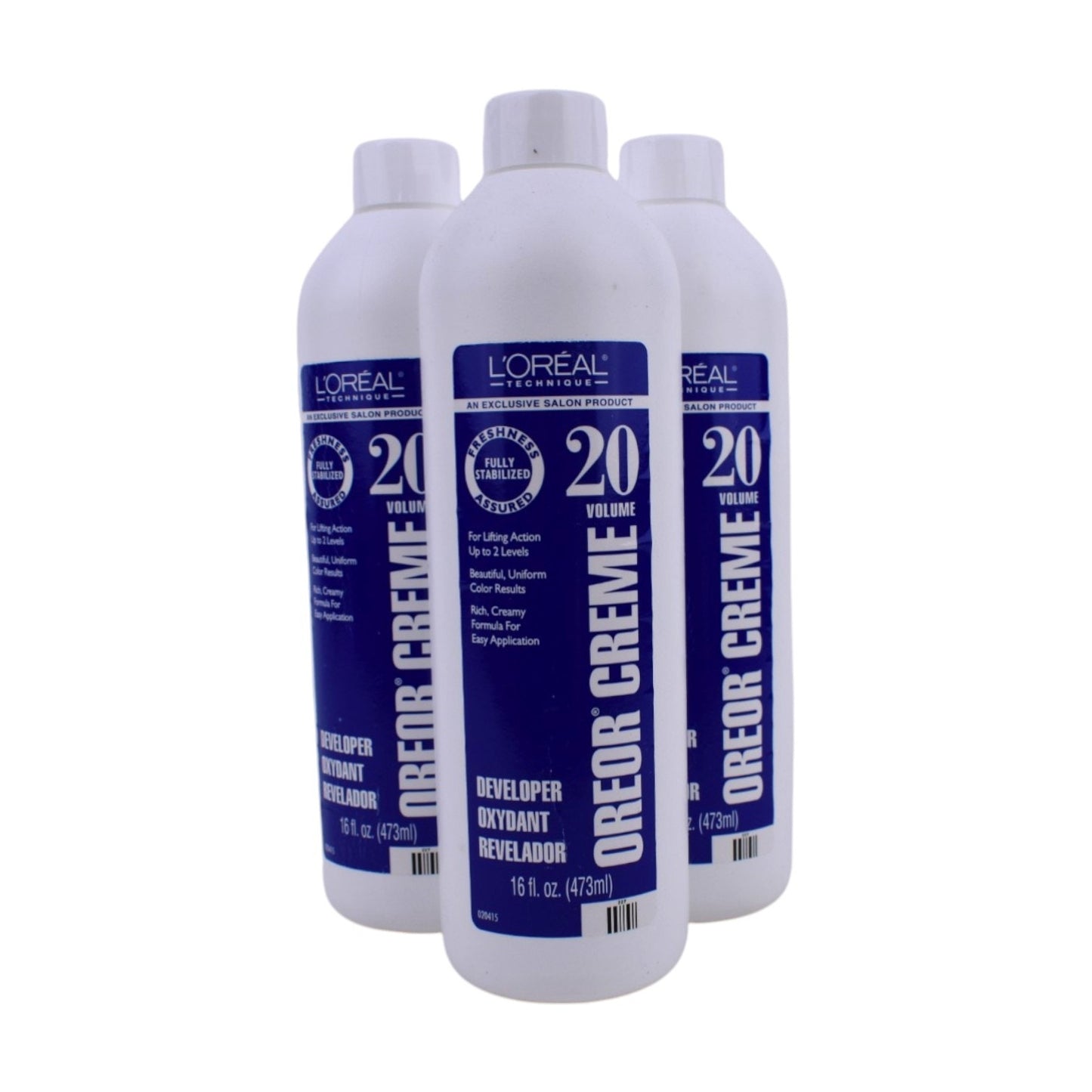 L’Oréal Oreor Creme Developer 20 Volume 16 oz (3 Pack) Salon Hair Color Oxidant