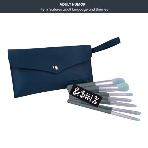 Bold Statement Makeup Brush Set with Travel Pouch (7-Piece Set)