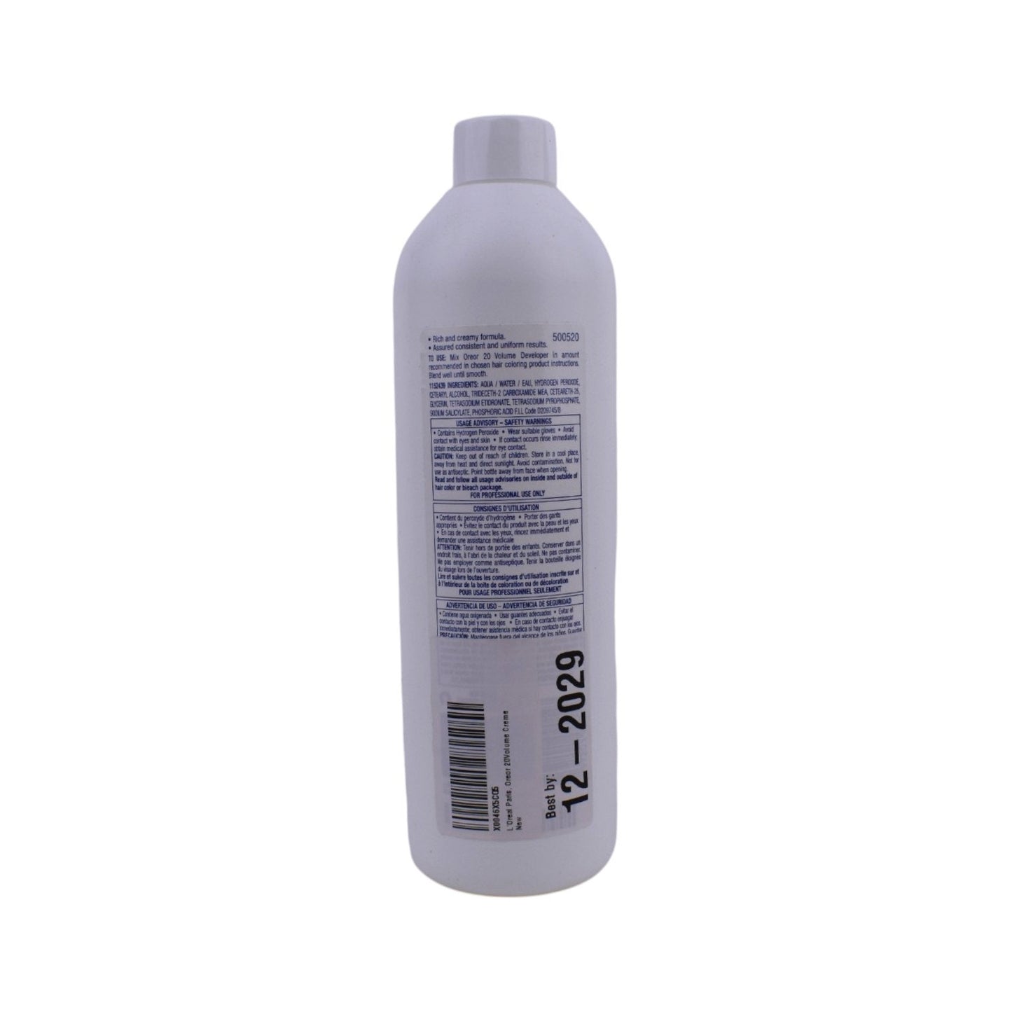 L’Oréal Oreor Creme Developer 20 Volume 16 oz (3 Pack) Salon Hair Color Oxidant