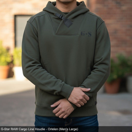 G-Star RAW Cargo Line Hoodie – Olive Green (Men’s XXXL)