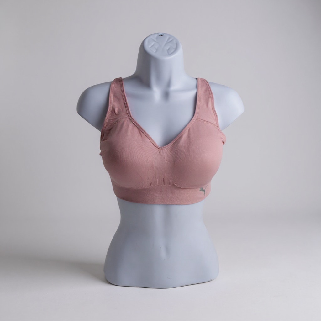 Puma Seamless Sports Bra – 2 Pack - White & Pink (Open Box)