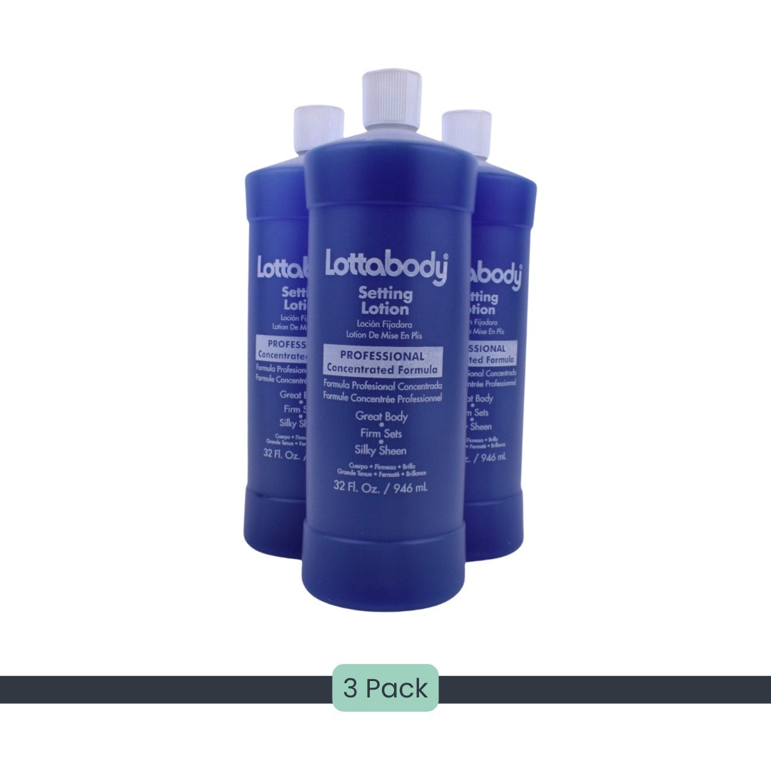 Lottabody Setting Lotion 32 oz (3 Pack) Professional Concentrated Formula