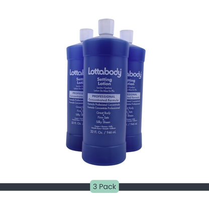 Lottabody Setting Lotion 32 oz (3 Pack) Professional Concentrated Formula