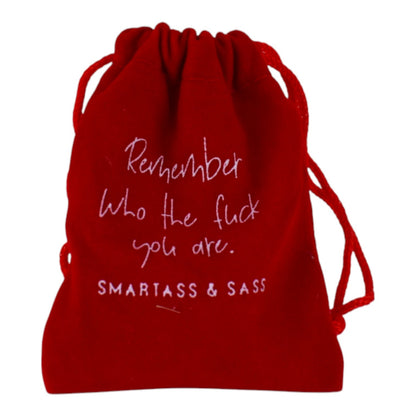Smartass & Sass “Watch Yourself” Necklace with Velvet Pouch