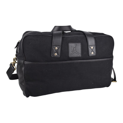 Jordan Brand x Cole Haan Black Canvas & Leather Weekender Duffel Bag