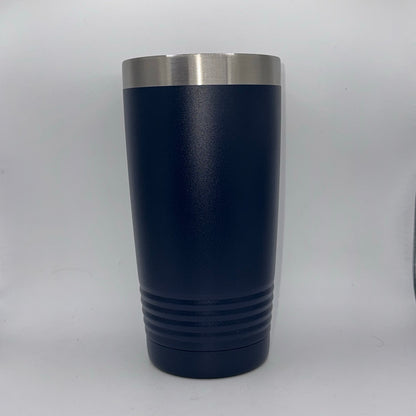 Buck with American Flag – 20 oz Navy Blue Tumbler