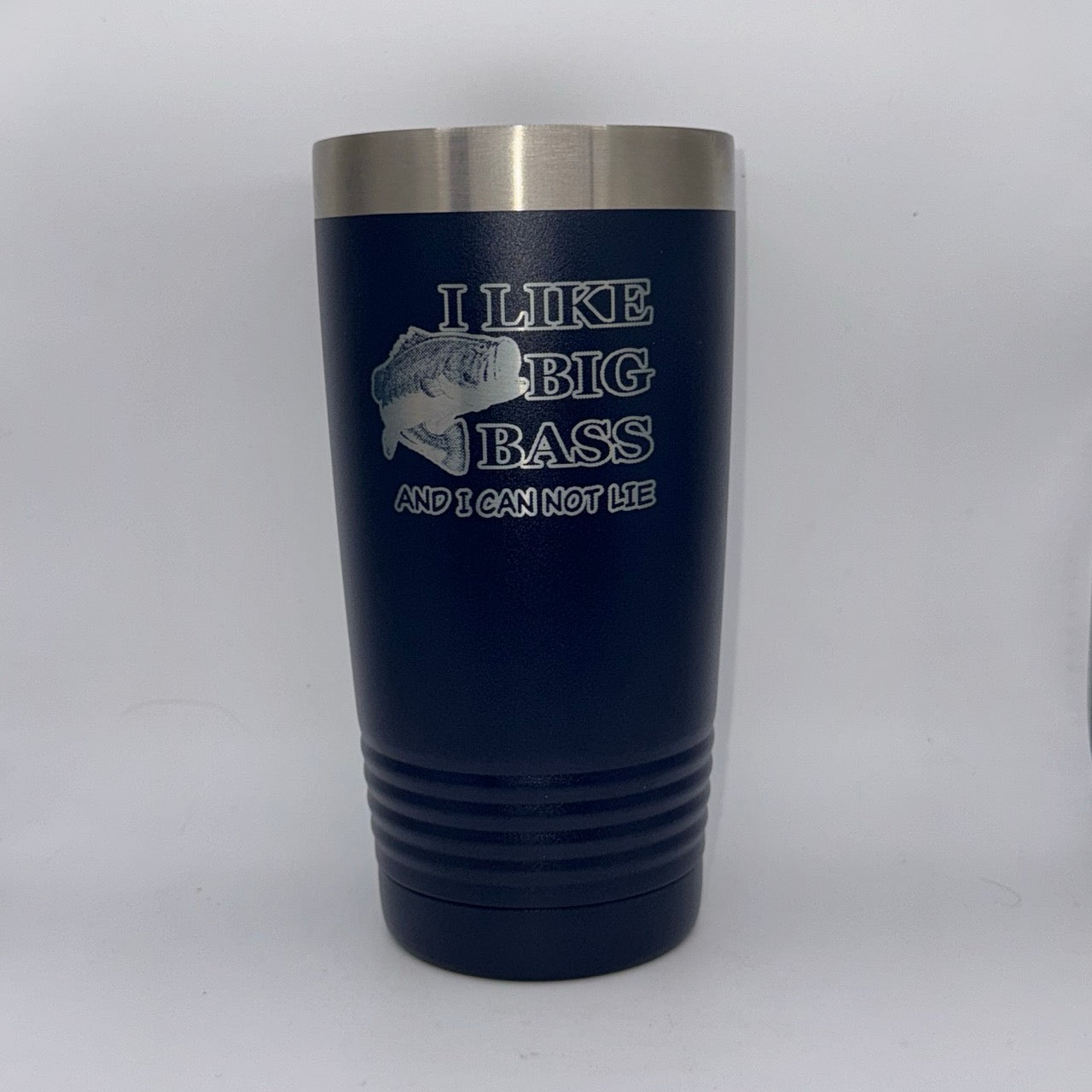 I Like Big Bass and I Cannot Lie – 20 oz Navy Tumbler