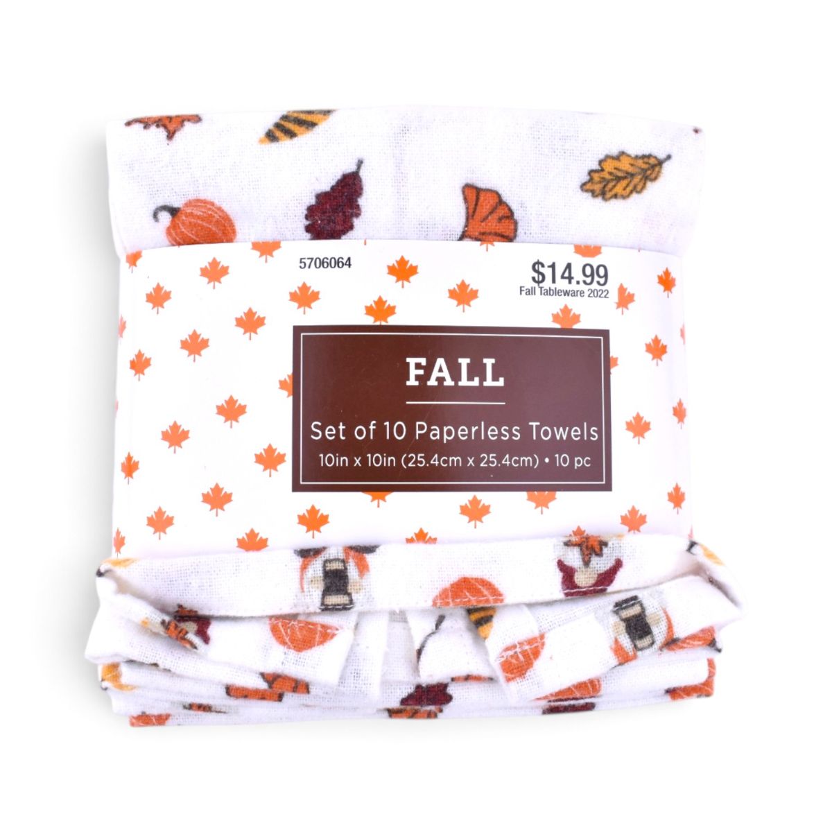 Fall Gnome Paperless Towels, Set of 10