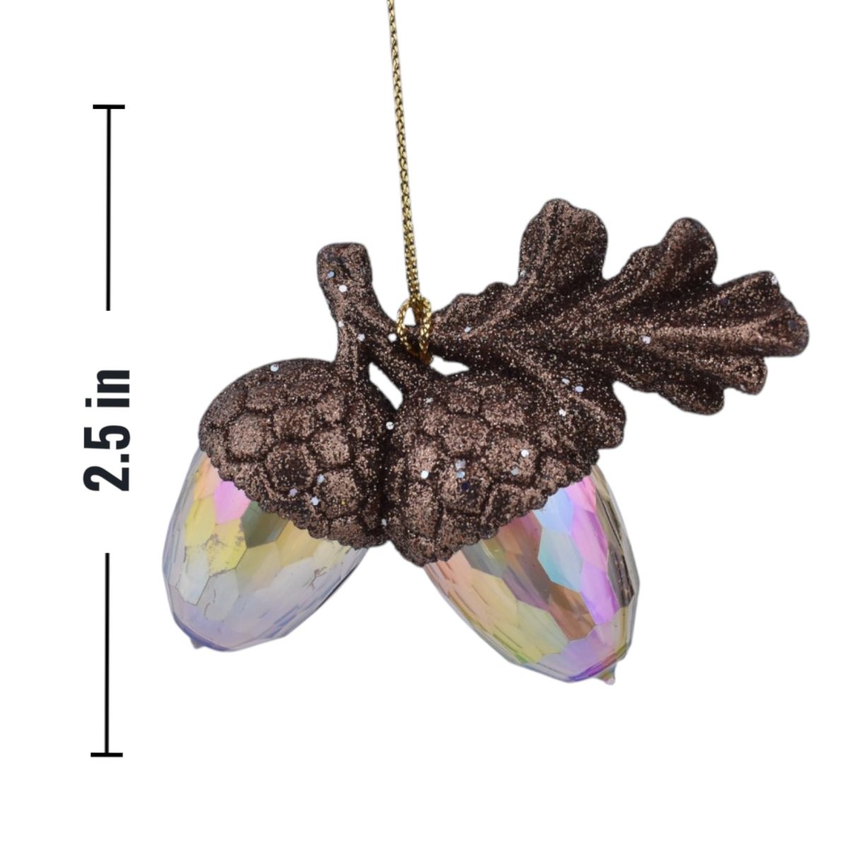 Iridescent Acorn Christmas Ornament