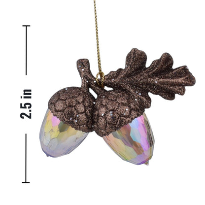Iridescent Acorn Christmas Ornament