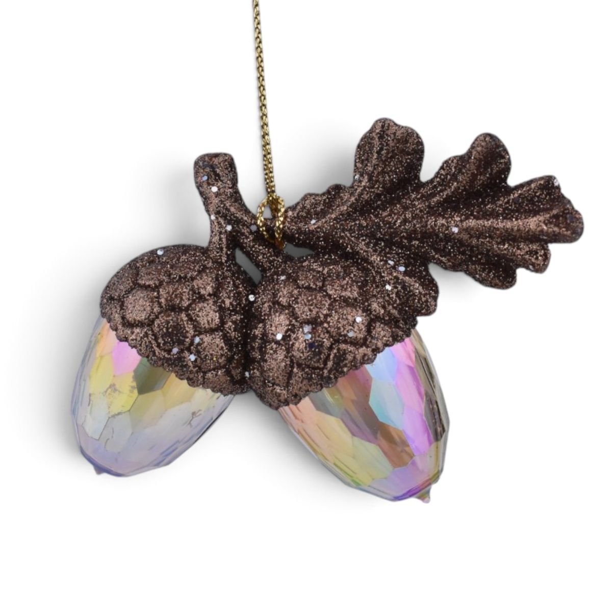 Iridescent Acorn Christmas Ornament