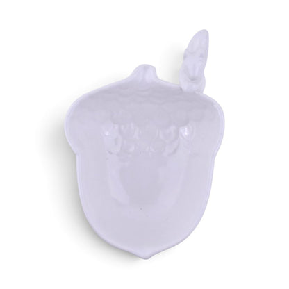 Squirrel Handle White Ceramic Bowl, 8oz