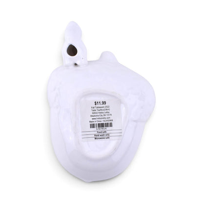 Squirrel Handle White Ceramic Bowl, 8oz