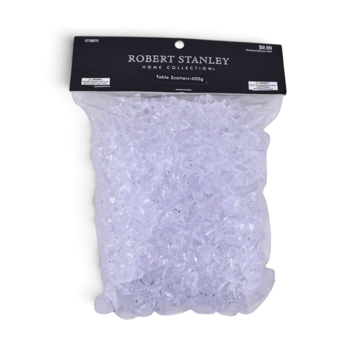 Clear Snowflake Table Scatters, 400g