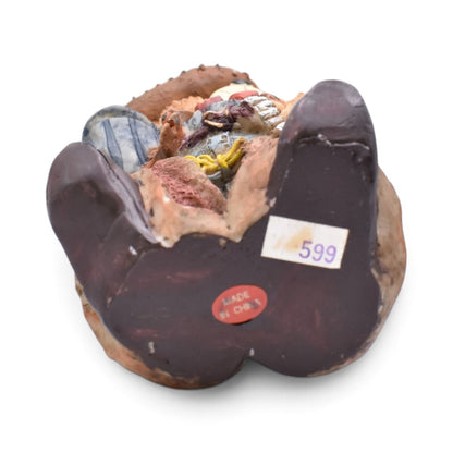 Cowboy Teddy Bear Figurine with Brown Hat