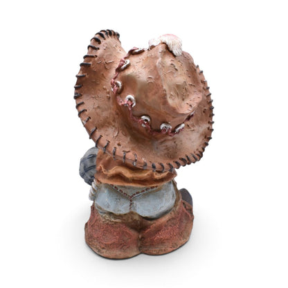 Cowboy Teddy Bear Figurine with Brown Hat