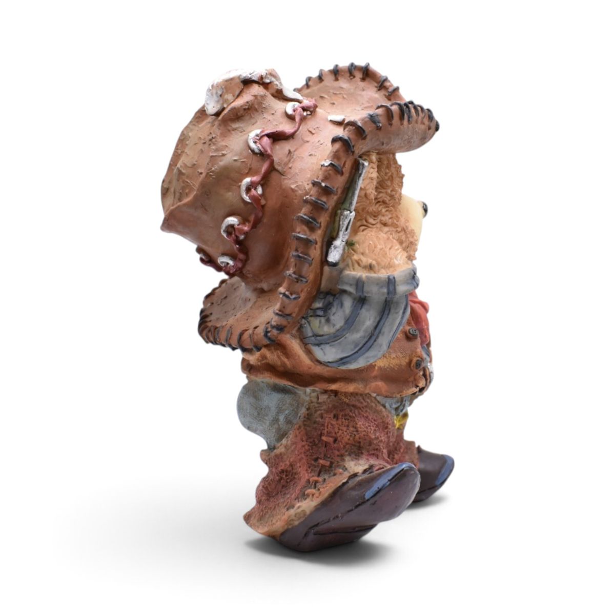 Cowboy Teddy Bear Figurine with Brown Hat