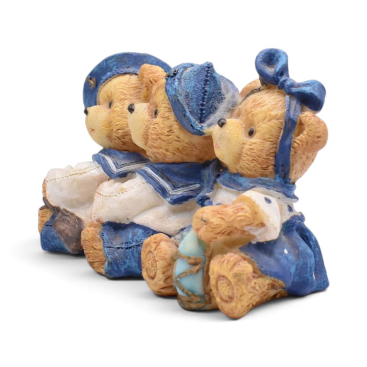 Sailor Teddy Bears Figurine in Blue and White