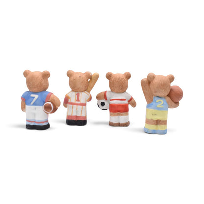 Homco Sports Bears Ceramic Figurines Set of 4 #1408