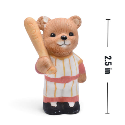 Homco Sports Bears Ceramic Figurines Set of 4 #1408