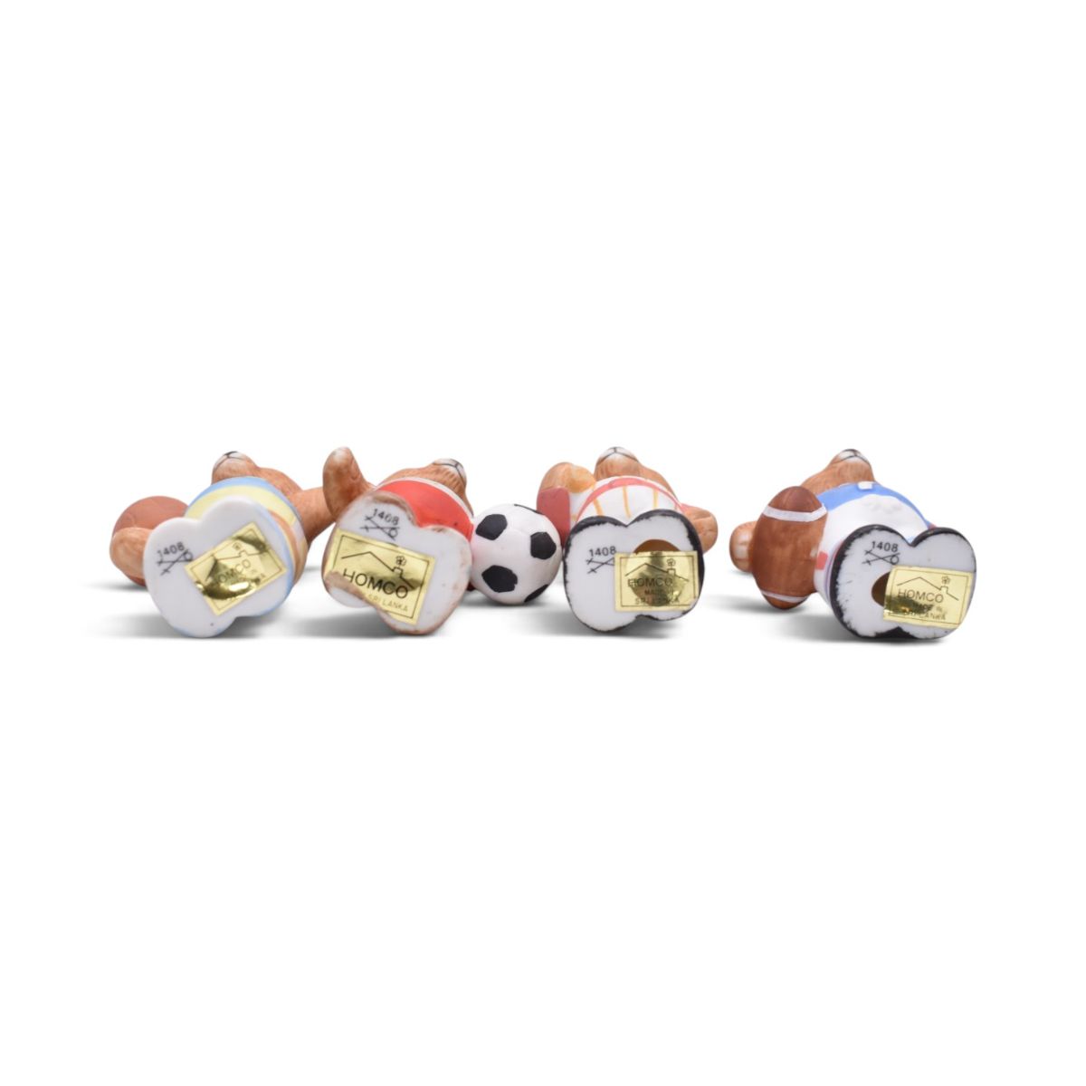 Homco Sports Bears Ceramic Figurines Set of 4 #1408