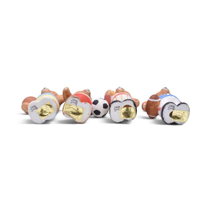 Homco Sports Bears Ceramic Figurines Set of 4 #1408