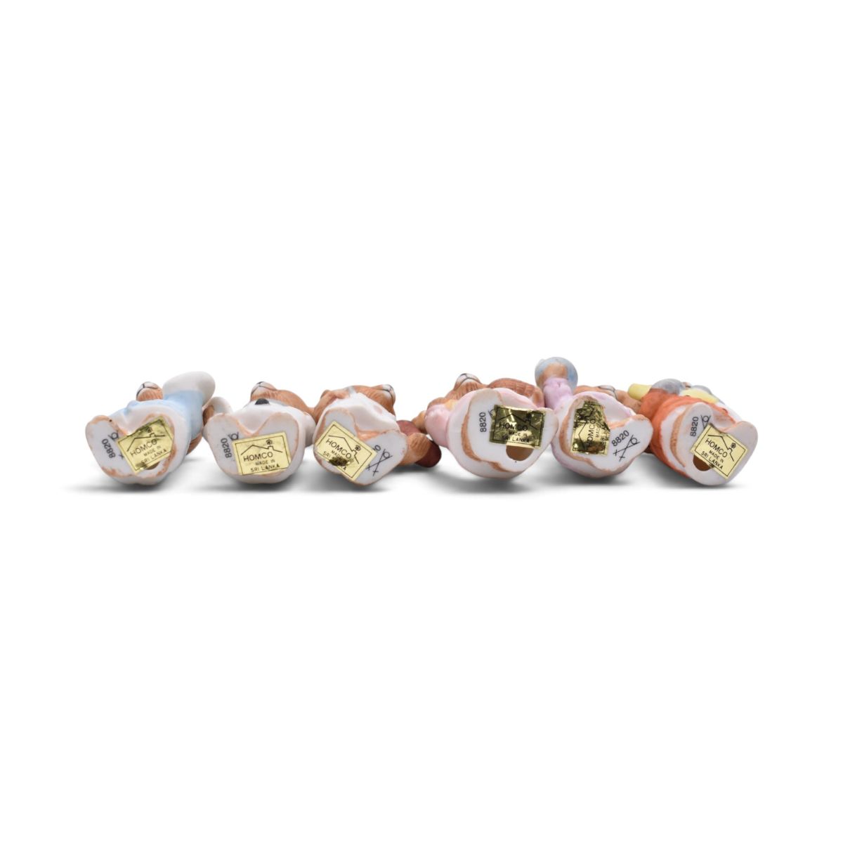 Homco Vintage Tiny Bears Set of Six #8820 Occupations Porcelain Figurines