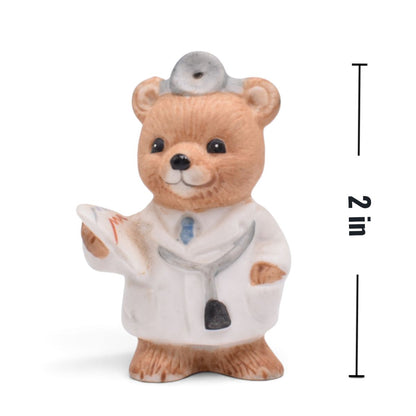 Homco Vintage Tiny Bears Set of Six #8820 Occupations Porcelain Figurines