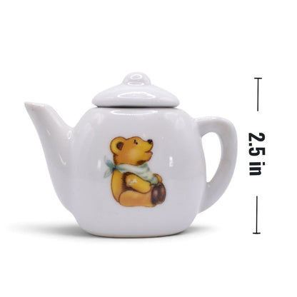 Miniature Teddy Bear Porcelain Tea Set, Cup and Saucer