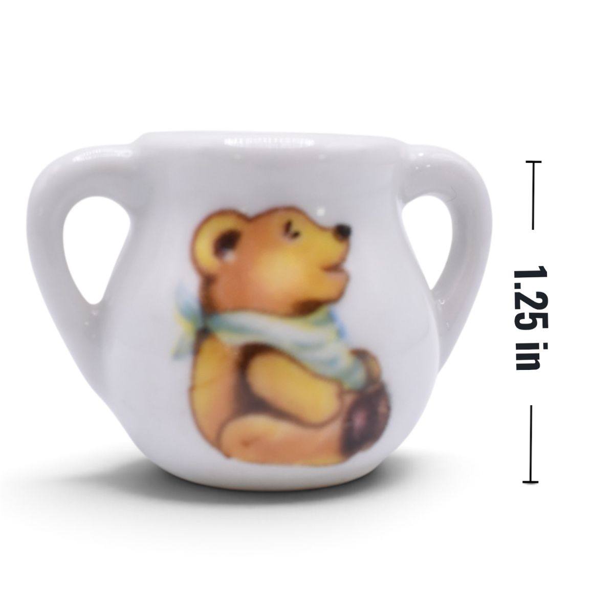 Miniature Teddy Bear Porcelain Tea Set, Cup and Saucer