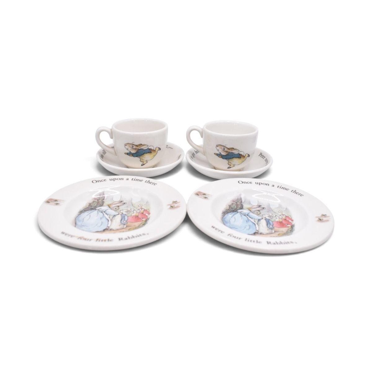 Wedgwood Peter Rabbit Child's Tea Set, Cup and Two Saucers